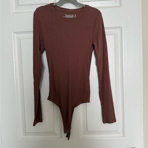 Abercrombie & Fitch Ribbed Crewneck Bodysuit
